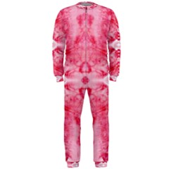 Pink Marbling Ornate Onepiece Jumpsuit (men)  by kaleidomarblingart