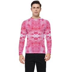 Pink Marbling Ornate Men s Long Sleeve Rash Guard by kaleidomarblingart