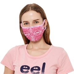 Pink Marbling Ornate Crease Cloth Face Mask (adult) by kaleidomarblingart