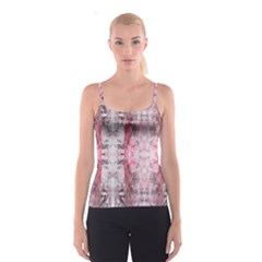 Pink On Grey I Repeats Spaghetti Strap Top by kaleidomarblingart