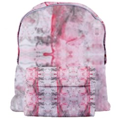 Pink On Grey I Repeats Giant Full Print Backpack by kaleidomarblingart