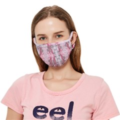 Pink On Grey I Repeats Crease Cloth Face Mask (adult)