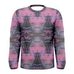 Grey Pink Module  Men s Long Sleeve Tee by kaleidomarblingart