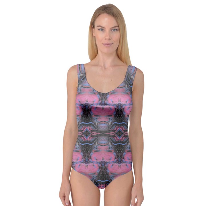 Grey Pink Module  Princess Tank Leotard 