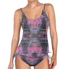 Grey Pink Module  Tankini Set by kaleidomarblingart