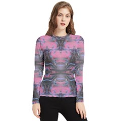 Grey Pink Module  Women s Long Sleeve Rash Guard