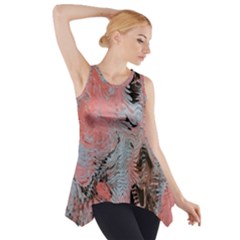 Pink Arabesque Side Drop Tank Tunic by kaleidomarblingart