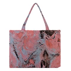 Pink Arabesque Medium Tote Bag by kaleidomarblingart