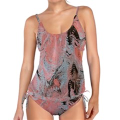 Pink Arabesque Tankini Set by kaleidomarblingart