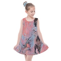 Pink Arabesque Kids  Summer Dress by kaleidomarblingart