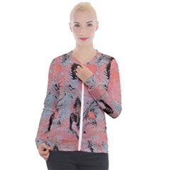 Pink Arabesque Casual Zip Up Jacket by kaleidomarblingart