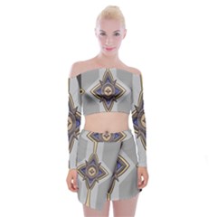 Abiogenisis Off Shoulder Top With Mini Skirt Set by sacredsymbology