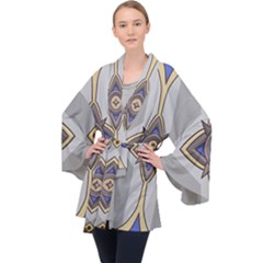 Abiogenisis Long Sleeve Velvet Kimono  by sacredsymbology