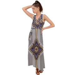 Abiogenisis V-neck Chiffon Maxi Dress by sacredsymbology