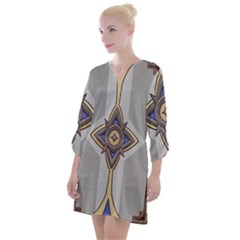 Abiogenisis Open Neck Shift Dress by sacredsymbology