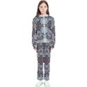 Turquoise Black Arabesque Repeats Kids  Tracksuit View1