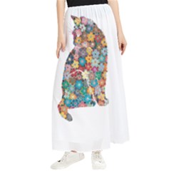 Flower Cat Maxi Chiffon Skirt by LW323