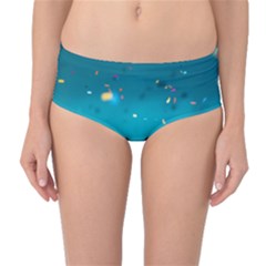 Bluesplash Mid-waist Bikini Bottoms by LW323