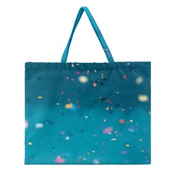 Bluesplash Zipper Large Tote Bag by LW323