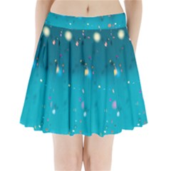 Bluesplash Pleated Mini Skirt by LW323