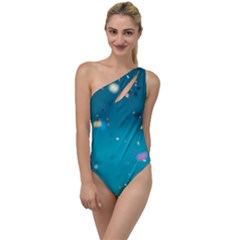 Bluesplash To One Side Swimsuit by LW323