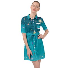 Bluesplash Belted Shirt Dress by LW323