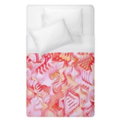 Cherry Blossom Cascades Abstract Floral Pattern Pink White  Duvet Cover (single Size) by CrypticFragmentsDesign