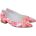 Cherry Blossom Cascades Abstract Floral Pattern Pink White  Women s Low Heels View3