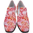 Cherry Blossom Cascades Abstract Floral Pattern Pink White  Women Slip On Heel Loafers View1