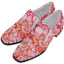 Cherry Blossom Cascades Abstract Floral Pattern Pink White  Women Slip On Heel Loafers View2