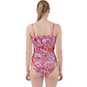 Cherry Blossom Cascades Abstract Floral Pattern Pink White  Cut Out Top Tankini Set View2