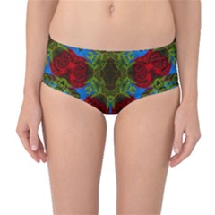 Rosette Mid-waist Bikini Bottoms by LW323