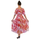 Cherry Blossom Cascades Abstract Floral Pattern Pink White  Shoulder Straps Boho Maxi Dress  View2