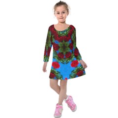 Rosette Kids  Long Sleeve Velvet Dress