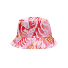 Cherry Blossom Cascades Abstract Floral Pattern Pink White  Bucket Hat (kids)