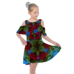 Rosette Kids  Shoulder Cutout Chiffon Dress by LW323