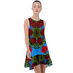 Rosette Frill Swing Dress by LW323