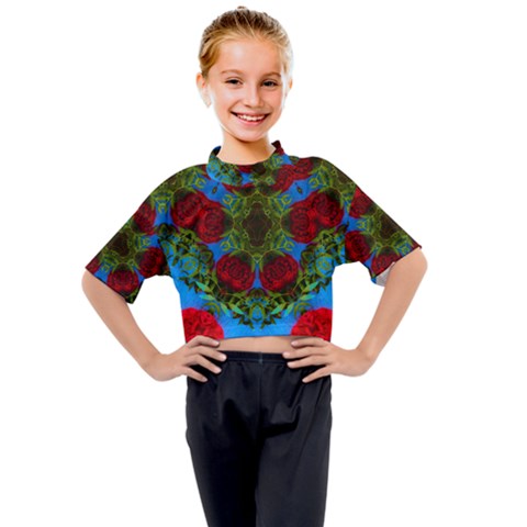 Rosette Kids Mock Neck Tee by LW323