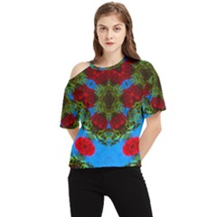 Rosette One Shoulder Cut Out Tee