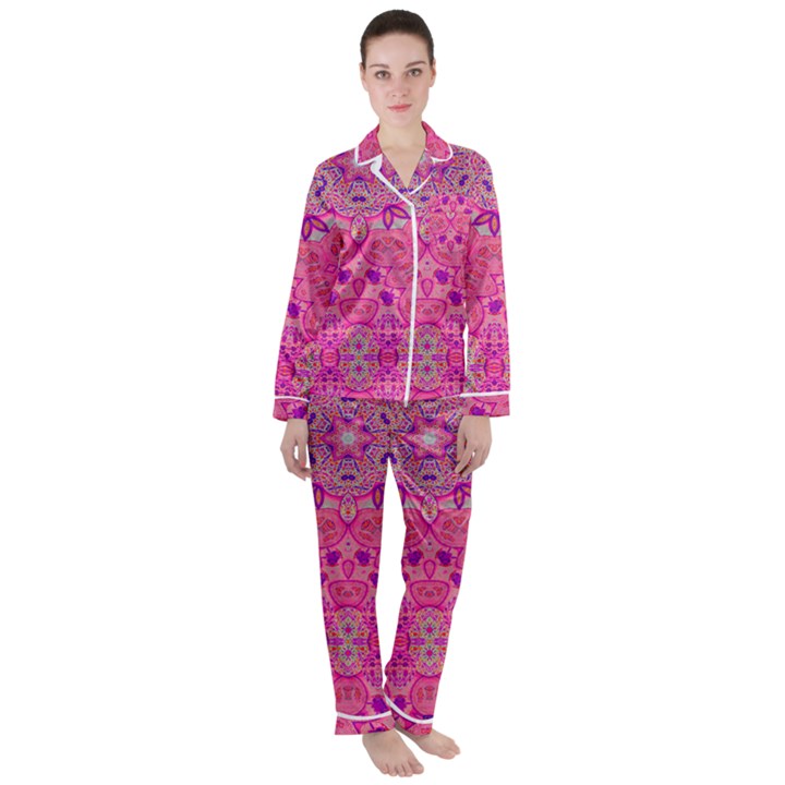 Pinkstar Satin Long Sleeve Pajamas Set