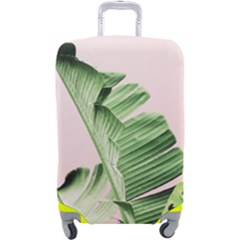 Palm Leaves On Pink Luggage Cover (large) by goljakoff