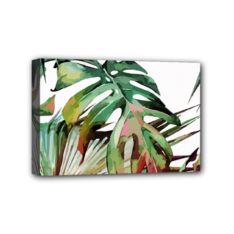 Tropical Leaves Mini Canvas 6  X 4  (stretched) by goljakoff