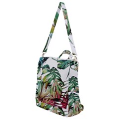 Tropical Leaves Crossbody Backpack by goljakoff