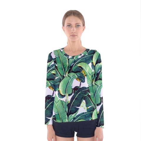 Banana Leaves Women s Long Sleeve Tee by goljakoff