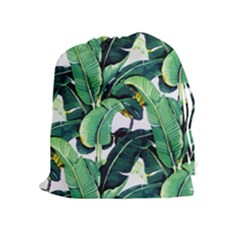 Banana Leaves Drawstring Pouch (xl) by goljakoff