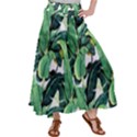 Banana leaves Satin Palazzo Pants View1