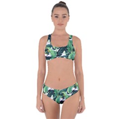 Banana Leaves Criss Cross Bikini Set by goljakoff