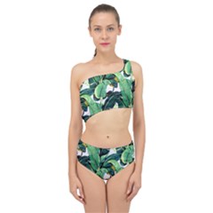 Banana Leaves Spliced Up Two Piece Swimsuit by goljakoff