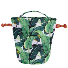 Banana Leaves Drawstring Bucket Bag by goljakoff