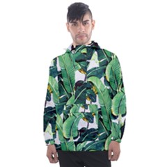 Banana Leaves Men s Front Pocket Pullover Windbreaker by goljakoff